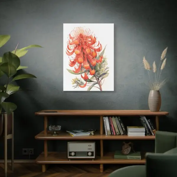 Grevillea in Bloom 30x40 Watercolor Canvas Print