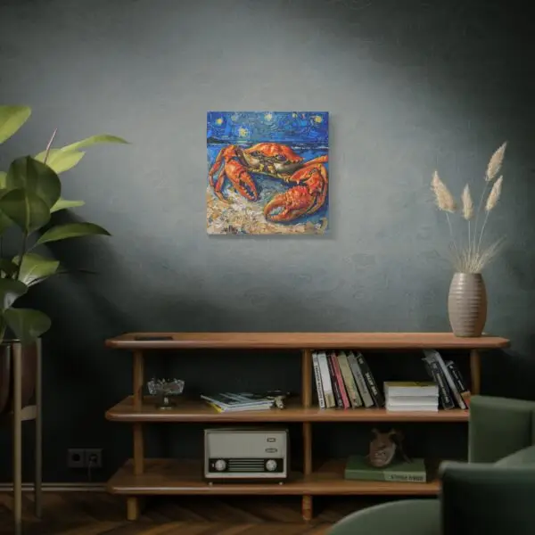 Tasmanian Crab 24x24 Canvas Art in Van Gogh Style