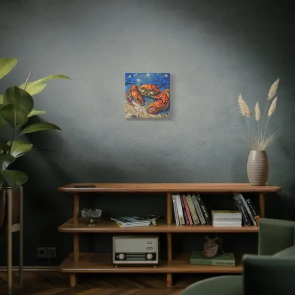 Tasmanian Crab 16x16 Coastal Canvas Van Gogh Style