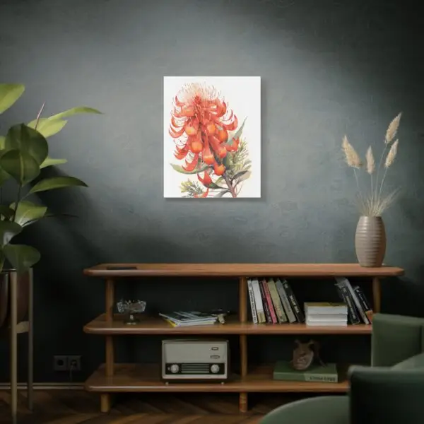 Grevillea in Bloom 24x30 Watercolor Canvas Print
