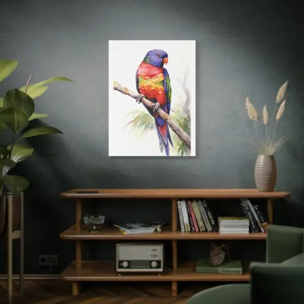 Rainbow Lorikeet Parrot Watercolor Canvas 30x40