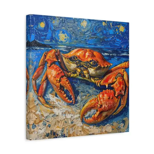 Tasmanian Crab Van Gogh Inspired Canvas Print