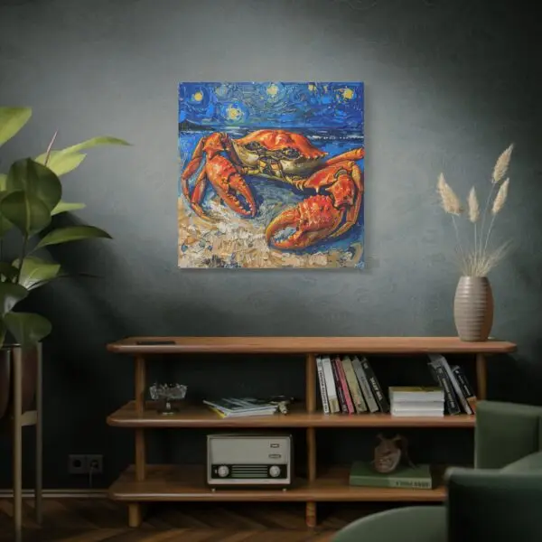 Tasmanian Crab 36"x36" Van Gogh Style Canvas Art