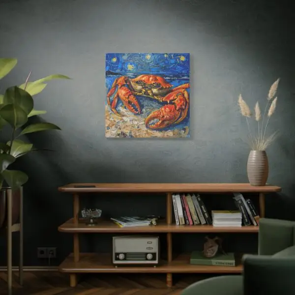Tasmanian Crab 30"x30" Van Gogh Inspired Canvas Art