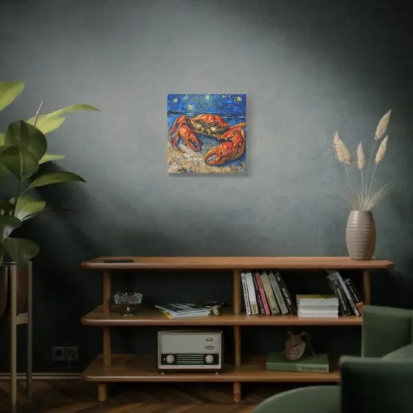 Tasmanian Crab 20"x20" Wall Art Canvas Van Gogh Style