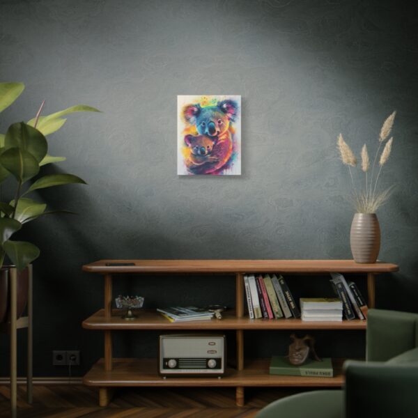 Koala Embrace Wall Art 16x20 - Vibrant Wildlife Decor