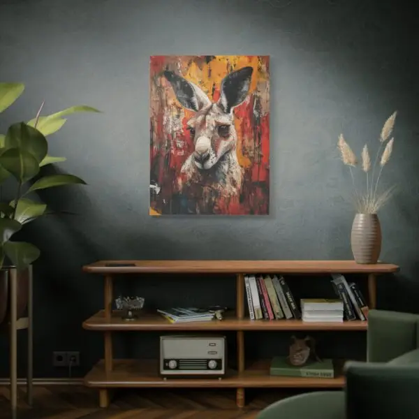 Kangaroo Gaze Canvas 30x40 - Australian Wildlife