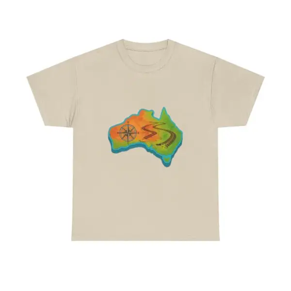 Vibrant Australia Map Tee, Comfortable Summer Shirt, Casual Wear, Gift for Travelers, Unique Graphic Tee - Image 9