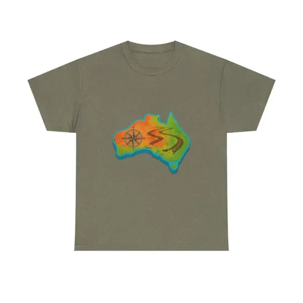 Vibrant Australia Map Tee, Comfortable Summer Shirt, Casual Wear, Gift for Travelers, Unique Graphic Tee - Image 21