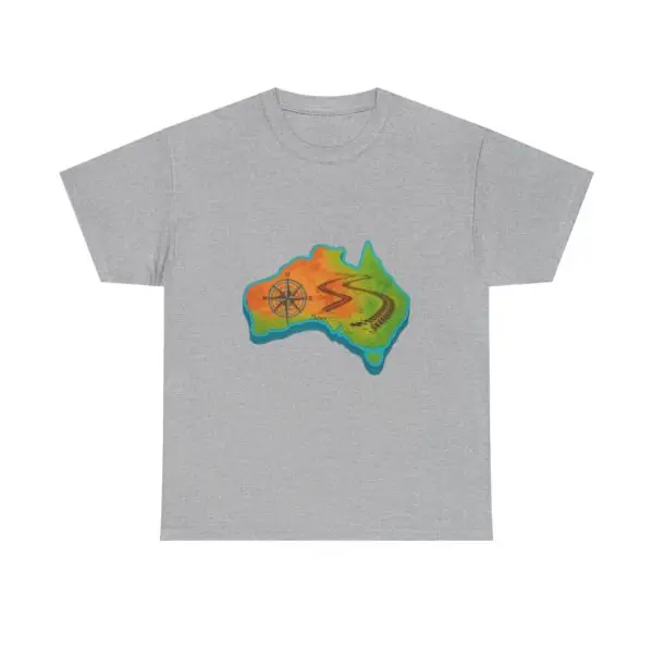 Vibrant Australia Map Tee, Comfortable Summer Shirt, Casual Wear, Gift for Travelers, Unique Graphic Tee - Image 13